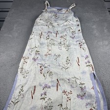 Vintage Carol Anderson Shift Dress Women's White Floral Sleeveless Cottage Core