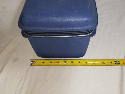 VTG Samsonite Concord SURVIVOR Train Makeup Case Traveler Blue Hardshell w/tray - Picture 16 of 18