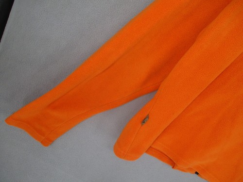 Timberland Jacket Womens Medium Orange Fleece Hiking Outdoor Cropped Fluro Neon - Picture 15 of 22