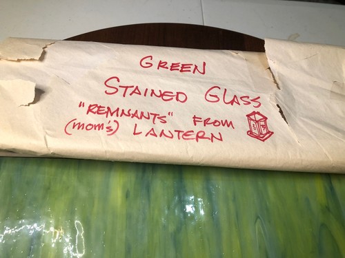 4 Pc Antique Stained Glass Panels From Lantern Greens, Blue Estate Find - Picture 8 of 14
