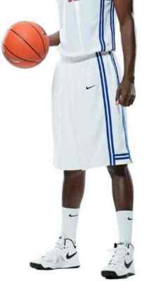 Nike Men's Baseline Basketball Sport Short Athletic Fitness Work-Out White/Navy