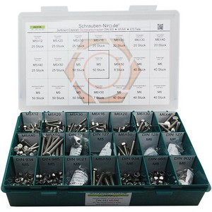 M3 Schrauben Set - 1110 Stück Sechskantschrauben - Edelstahl Sechskopf