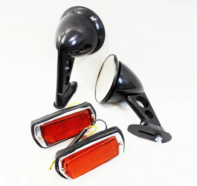 Datsun 240z Side Mirrors FOR Nissan Datsun 240Z S30 Z432R 1970-1973 Black Fender Mount Side