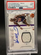 XAVIER MCDANIEL NATIONAL TREASURES NBA Game Gear JERSEY PATCH SP /75 PSA 9