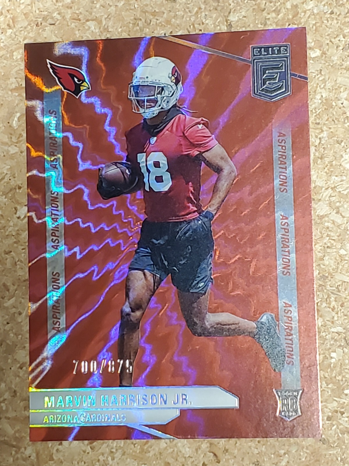 Marvin Harrison Jr 2024 Donruss Elite Aspirations Shimmer Rookie #700/875 RC