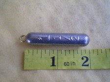 15 PCS BOTTOM BOUNCER PENCIL SINKER 1-1/2 OZ./BRASS EYE/1-7/8" LONG X 7/16" WIDE