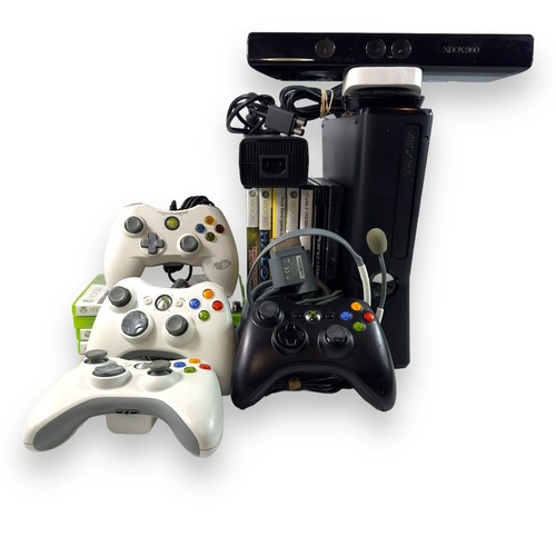 Xbox 360 Series S Console 1439, 250GB, 4 controllers, Kinect, 11 Games, Mic. - Afbeelding 7 van 8
