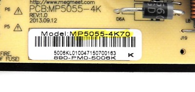 Carte D'alimentation Pour TV SEIKI SE50FYT – MP5055-4K70 – Neuve (ouverte)