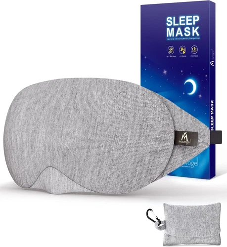 Mavogel Cotton Sleep Eye Mask - Updated Design Light Blocking with Adjustable No