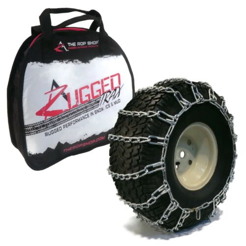 Pair of 2 Link Tire Chains 24x12x12 & 24x12x10 for Side-by-Side UTV, Utility SxS - Picture 1 of 6