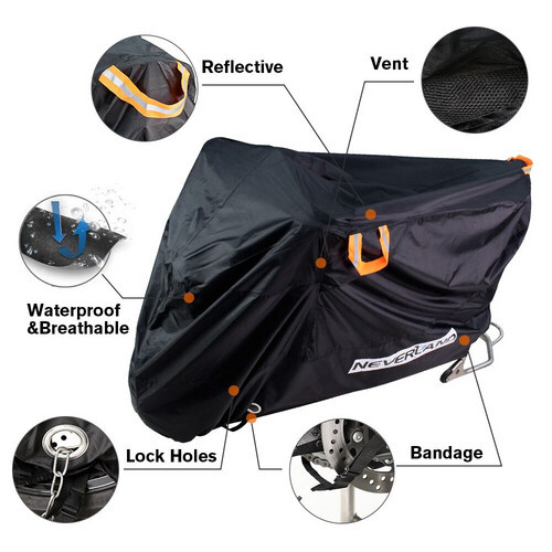L-XXXL Motorcycle Motorbike Cover Waterproof Outdoor Sun Rain Dust UV Protector - Picture 5 of 22