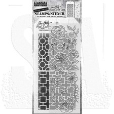 Tim Holtz Stamper's Anonymous FLORAL ELEMENTS Stamp  Stencil Set THMM161