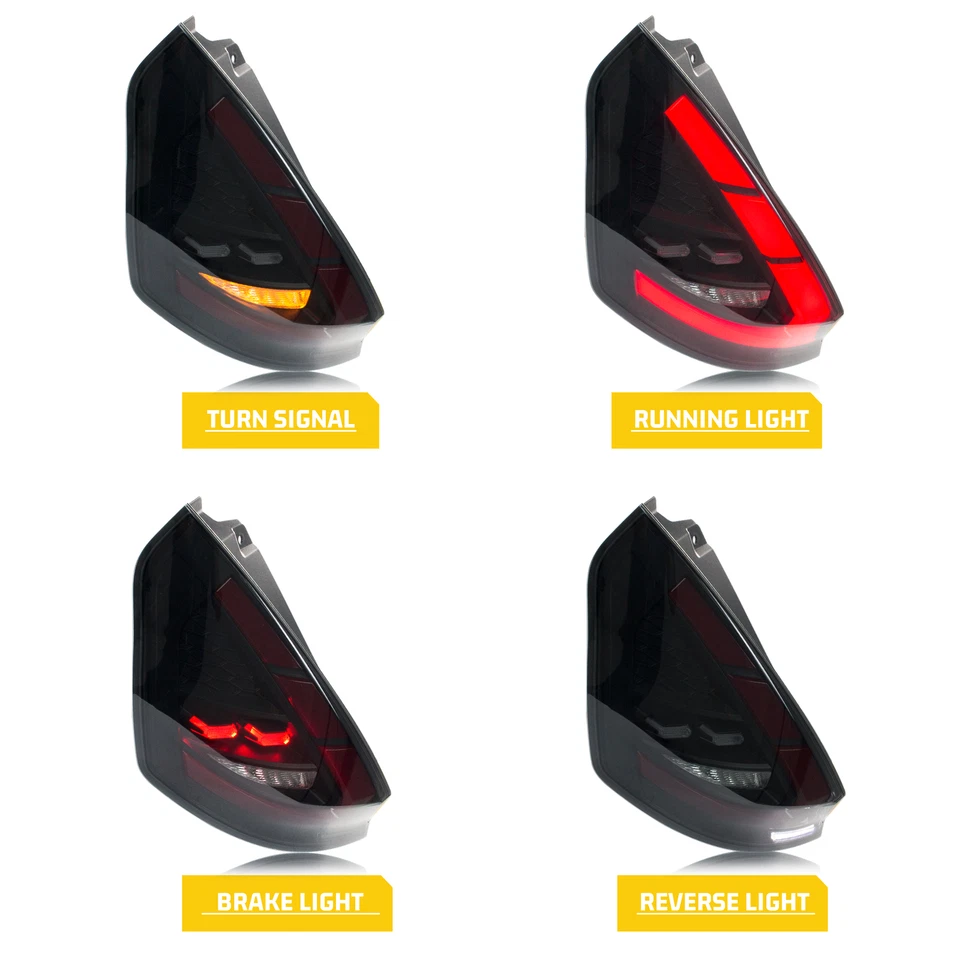 Luces traseras LED para Ford Fiesta Hatchback SE ST 2011-2019 luces traseras secuenciales Foto 4 de 4