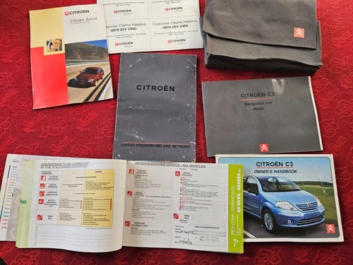 Citroen C3 Owners Handbook Book Pack And Service History Complete.