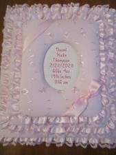 Baby Girl / Baby Boy Eyelet Custom Personalized Fabric Photo Album / Scrapbook