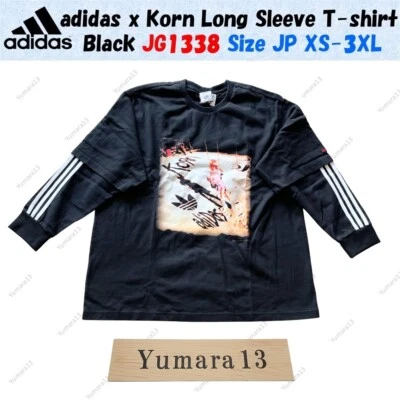 Adidas x Korn Camiseta Manga Larga Negro JG1338 Talla JP XS-3XL Japón Talla - Imagen 1 de 4