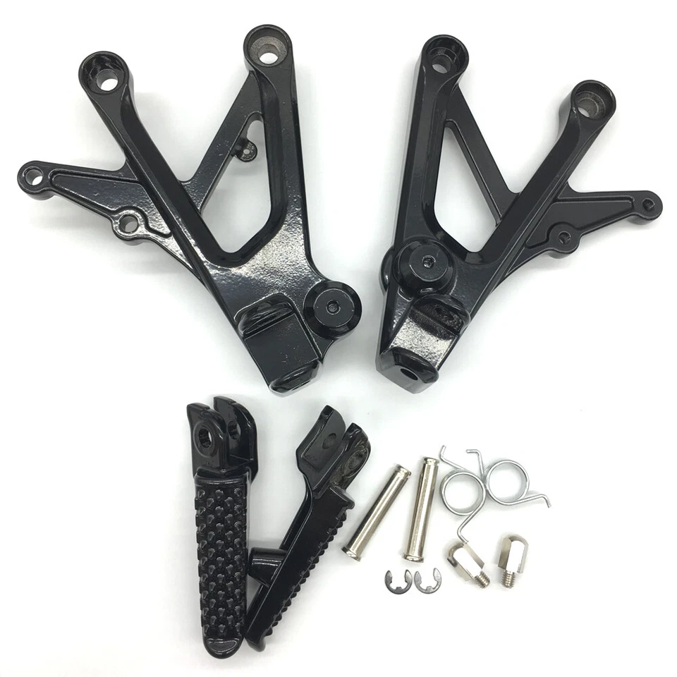 Soporte estriberas delanteras negras para motocicleta apto para Honda CBR600 F4 F4I 1999-2006 Foto 4 de 4