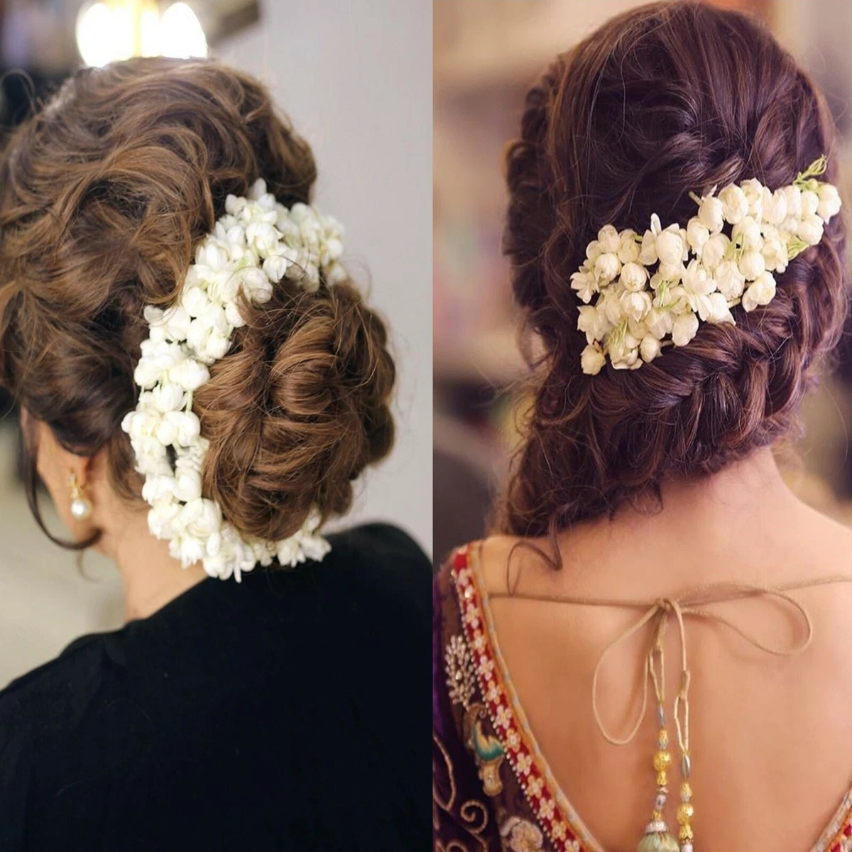 Obsessing over this updo! Textured volume with a smooth bun! Oh and fresh Jasmine  flowers!! 🙌🏼❤️ Updo by @… | Bridal hair buns, Low bun hairstyles, Bun  hairstyles