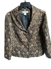 Nine West Gold Jacket Fancy Opera Or Dress Down For Informal Sz 12