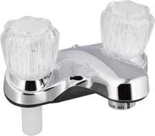 Empire Faucets Mobile Home/RV Lavatory Faucet - 4 Inch Chrome, with Crystal