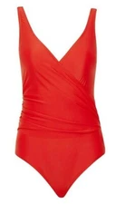 Dorothy Perkins Women's Red Sculp Control Swimsuit Size UK 8 New With Tags