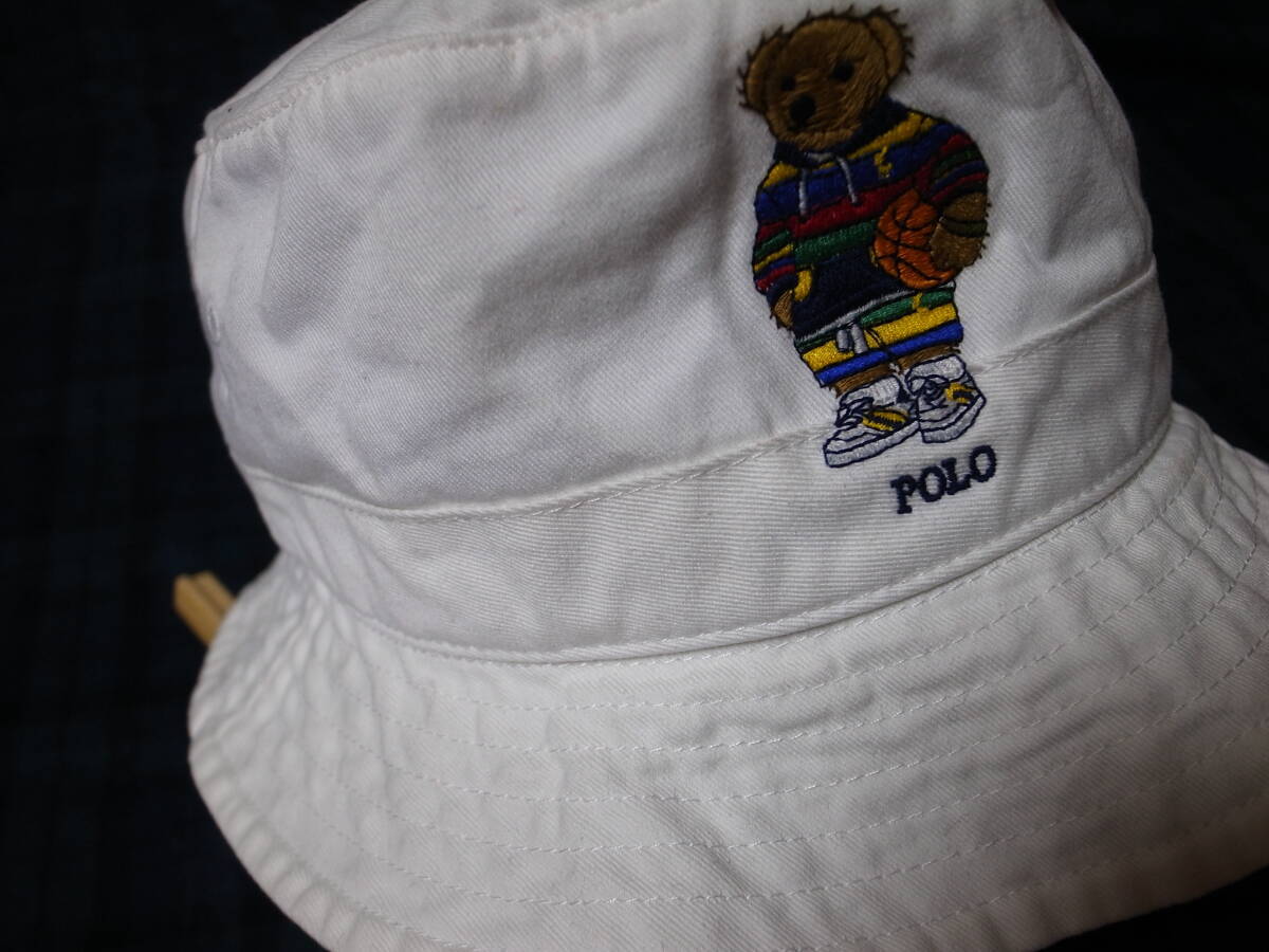 Polo Ralph Lauren Bear Bucket Hat White L/Xl Polo bear Rare Model Limited Editio image 4