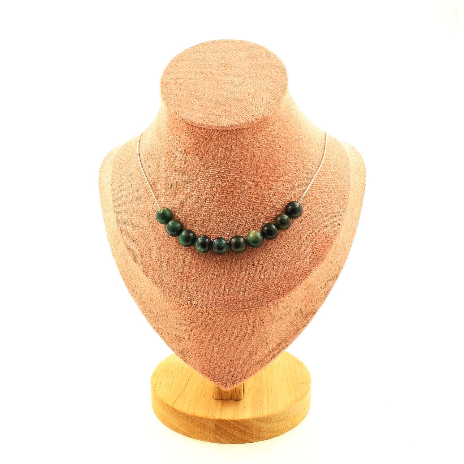 Collier Emeraude de Zambie et 10 perles précieuses 3A, le cadeau idéal pour marquer un moment unique