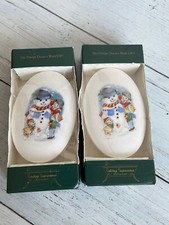 2 Lasting Impressions Picture Bar Soap Snowman Christmas WILL NOT Wash Off