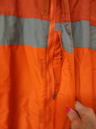 LL Bean Chaqueta Para Hombre Med-Reg-Naranja Nylon Chaqueta Forrada Cremallera Completa-OWV93 - Imagen 11 de 20