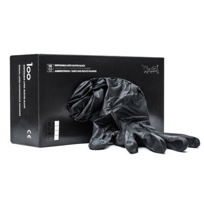 Montana Dosen schwarz Latex Handschuhe Box 100 Stück verschiedene Größen Bemalen