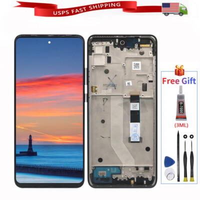 LCD Touch Screen Digitizer With Frame For Motorola Moto One 5G Ace XT2113 (Black)
