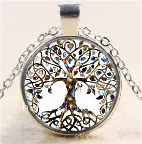Living Tree of Life Glass Cabochon 