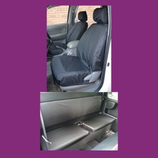 Black Tailored Waterproof Front Rear Seat Covers for Toyota Hilux ExtraCab 05-16