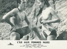 SEXY LILI BONTEMPS JEAN TISSIER  L'ILE AUX FEMMES NUES 1953 4 PHOTOS ORIGINAL
