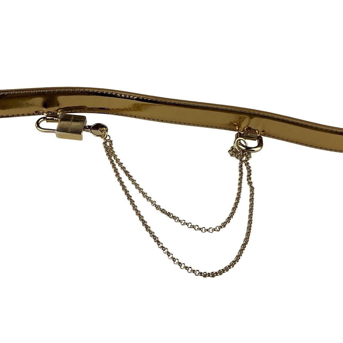 NWT Dolce & Gabbana Women\'s Oro Chiaro Belt Pendant Charm Embellished Sz 90 cm Dolce&Gabbana Women main image 3