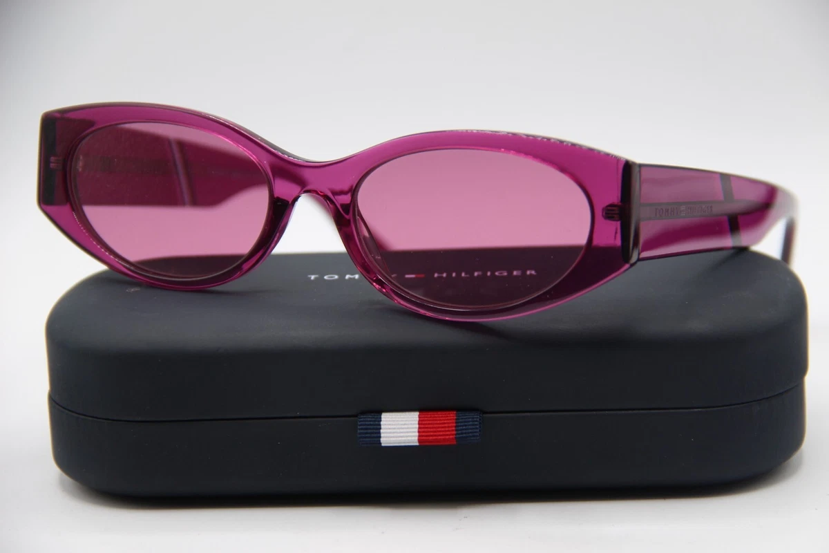 Tommy Hilfiger Women\'s Sunglasses Black Frame/ Purple Lens Tommy Hilfiger Lady Oversize Sunglasses Black Gloss Smoke  main image 2