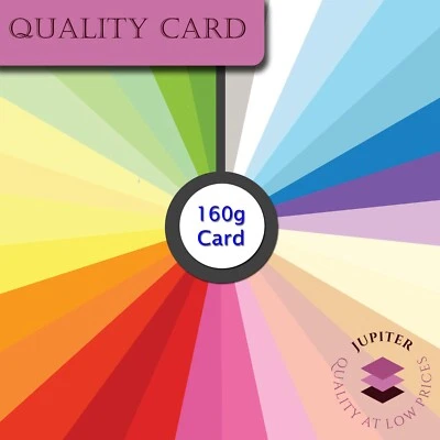 TROPHEE Mixed Colour - Craft Card - 160gsm A4 Assorted Craft Card - 40 Sheets Pack