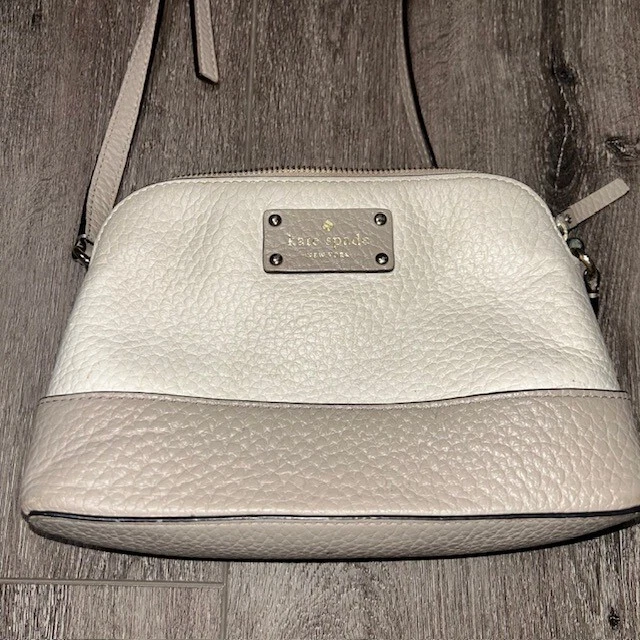 Kate Spade Lane Hanna Crema Marrone Pelle Borsa a Tracolla Piccola Donna