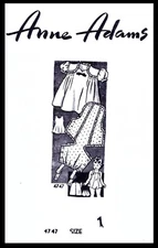 Mail Order 4747 Pattern Romper Dress Frock Romper Slip Panties sz1