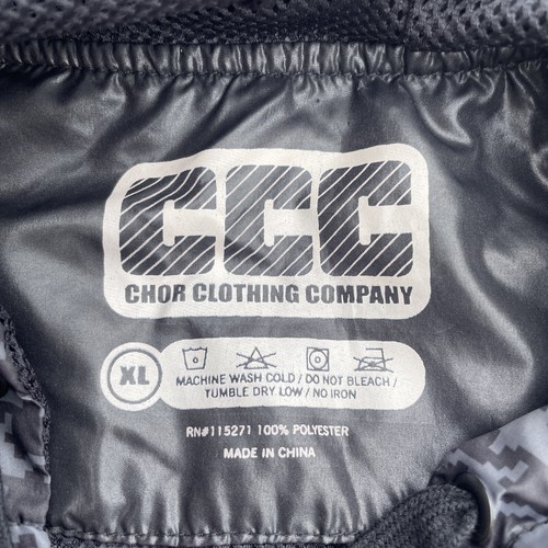 Chor Clothing Company Windbreaker Boys XL Extra Large Full Zip Hooded Black - Picture 2 of 12
