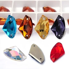 Glass K9 Strass Edges with Chamfers 3256 Rhinestones Galactic Sew on Stone Craft