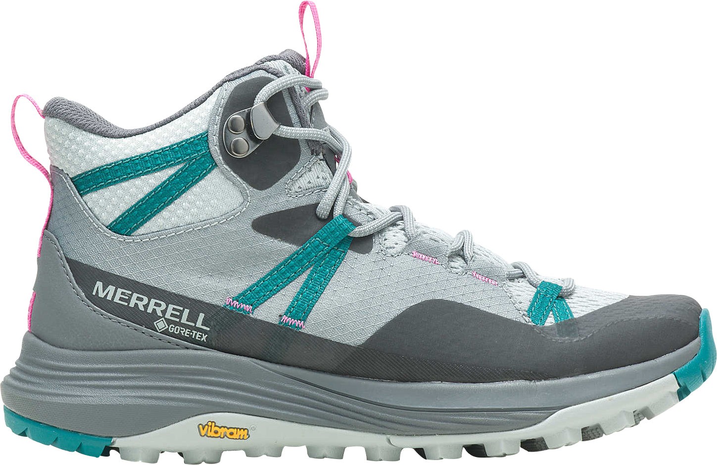 Stivali da passeggio Merrell Siren 4 Mid GORE TEX da donna grigi impermeabili scarpe GTX