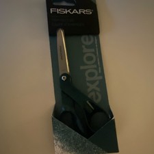 Fiskars Wanderlust Explore 8" Fabric Scissors Glitter Teal color