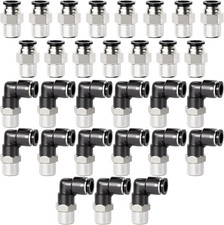 Elbow and Straight Combination 1/4 Inch Tube OD X 1/8 Inch NPT Thread Push to Co