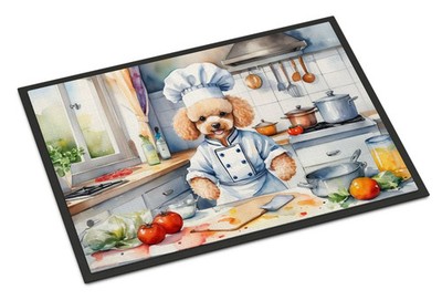 Poodle The Chef Doormat Front Door Mat Indoor Outdoor Rugs for Entryway, Non