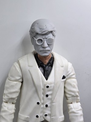 3d Printed AIR WOLF LEADER ARCHANGEL HEAD 6'' 1:12 Classified/Legends SCALE 