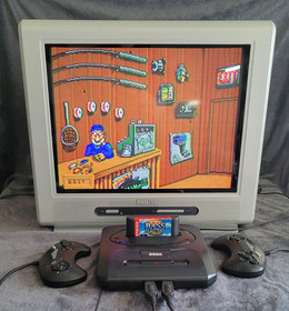 Sega Genesis Console & 2 Controllers , Power Cord , 5 Games And All Cables Works