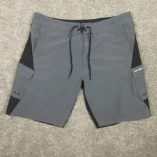 Pelagic Swim Trunks Mens 40 Gray Black FX 90 Tactical Shorts Bathing Suit Beach