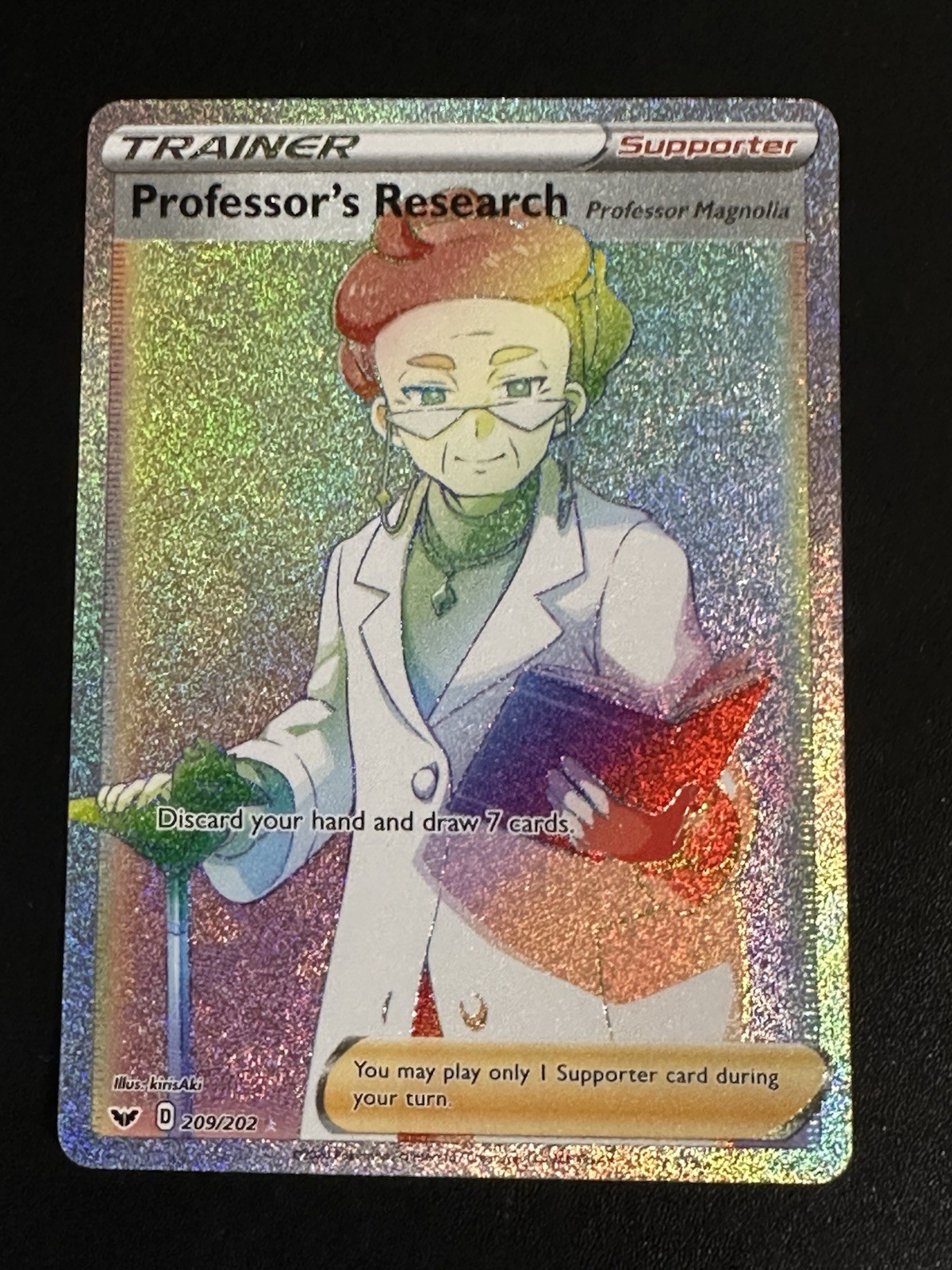 Professor's Research 209/202 Pokemon Sword $& Shield Base Set Secret Rare NM