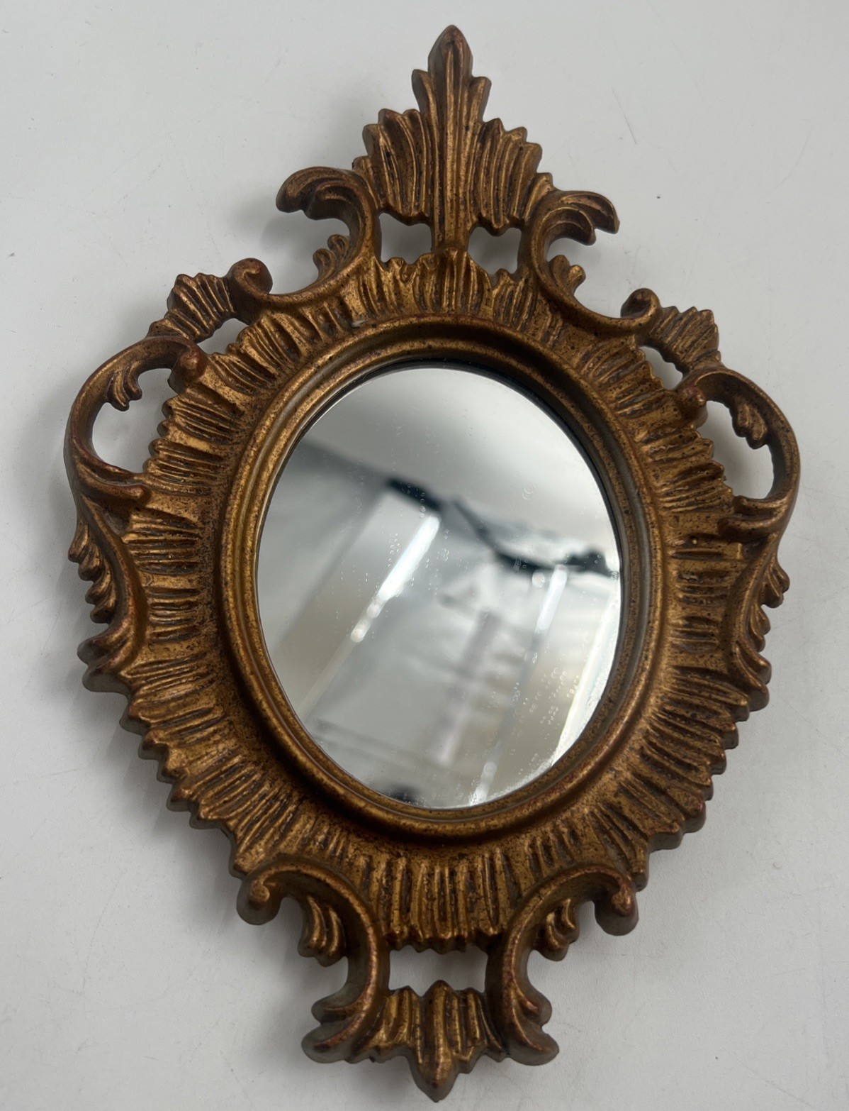 Vintage Ornate Gold Oval Picture Frame Baroque Rococo Style Wall